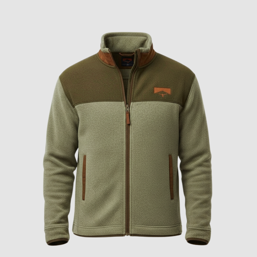 Men Jacket | Regular Fit Fleece Utility with Layering Room