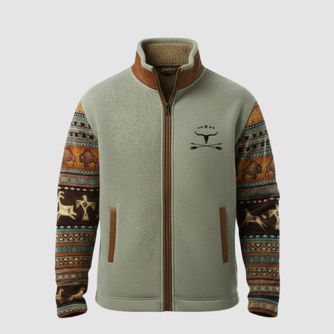 Men Jacket | Regular Fit Fleece Utility with Layering Room
