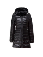 Women Coat | Quilted Hood Long Cut Cold Weather Fit