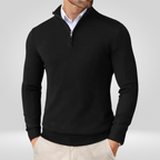 Men Sweater | Quarter-Zip Stand-Up Collar Slim Fit