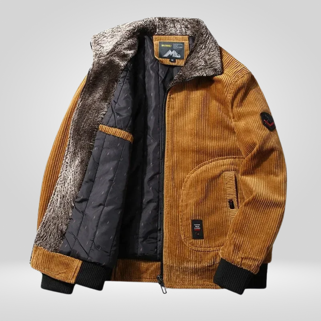 Men Jacket | Windproof Insulated Full Zip Winter Fit