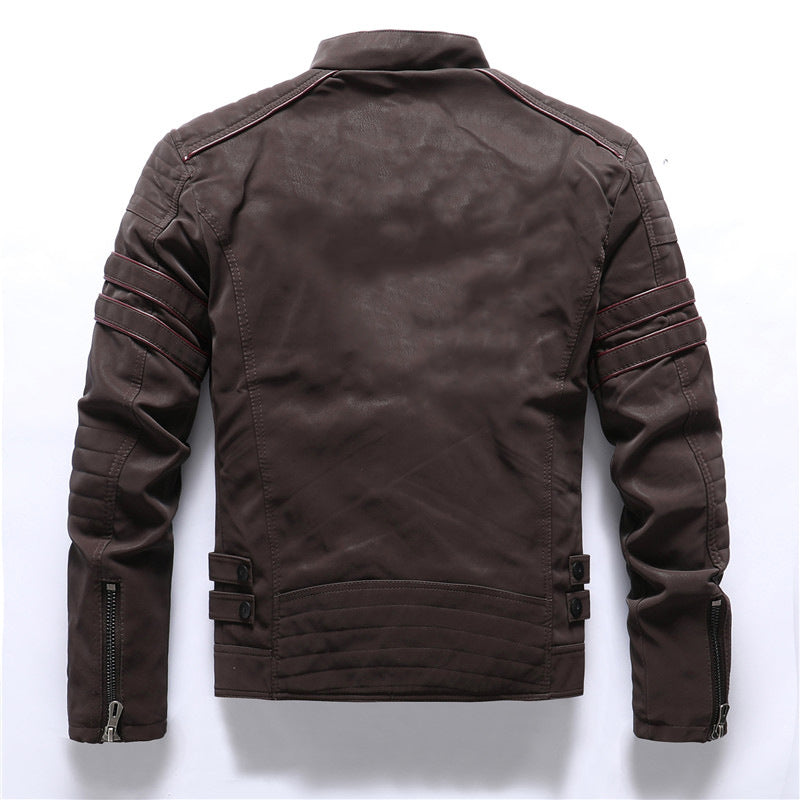 Men Jacket | Full Zip Front with Stand Collar Regular Fit