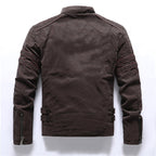 Men Jacket | Full Zip Front with Stand Collar Regular Fit