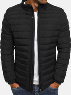 Men Puffer Jacket | Slim Fit with Full-Length Zip Closure