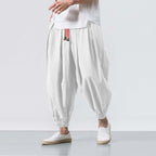 Men Trousers | Harem Fit with Elasticated Cuffs and Drawstring