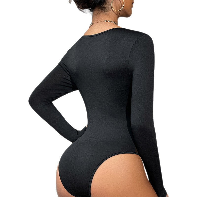 Women Bodysuit | Underwire Cups with Sheer Mesh Front Panel