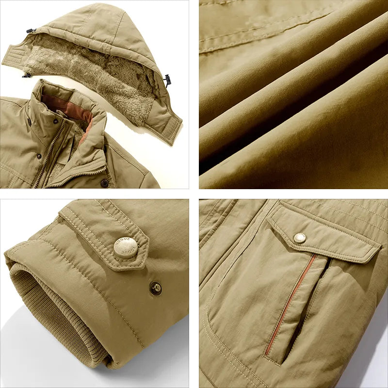 Men Jacket | Insulated Winter Fit with Detachable Hood
