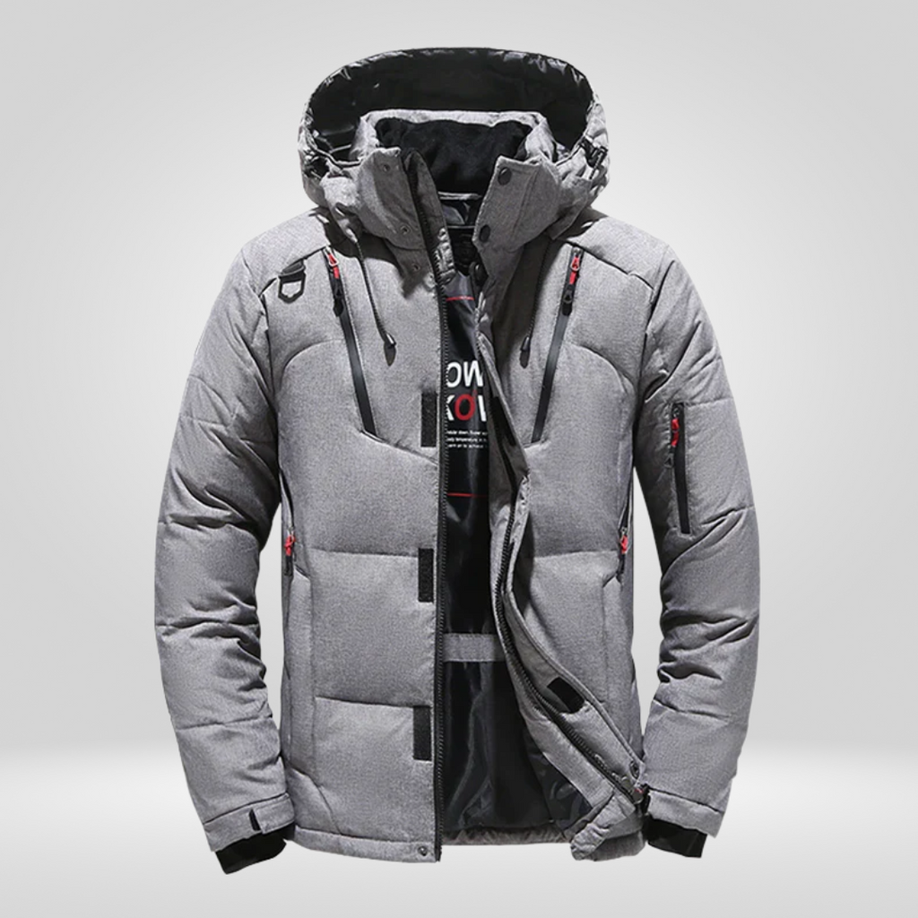 Men Jacket | Loose Fit Waterproof Windproof Full-Zip Winter