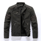 Men Jacket | Full Zip Front with Stand Collar Regular Fit