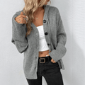Women Cardigan | Button Closure Open Front Layering Fit