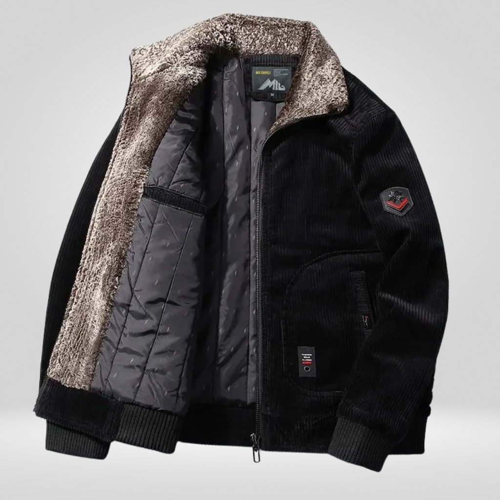 Men Jacket | Windproof Insulated Full Zip Winter Fit