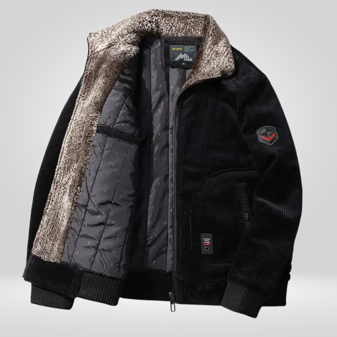 Men Jacket | Windproof Insulated Full Zip Winter Fit
