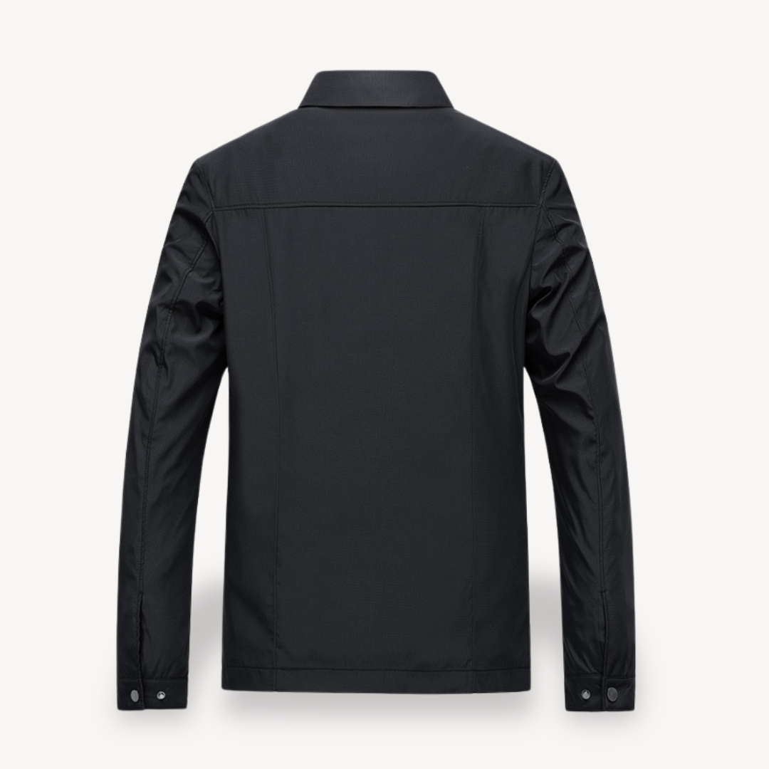 Men Jacket | Hooded Windproof Design with Zip Front Closure