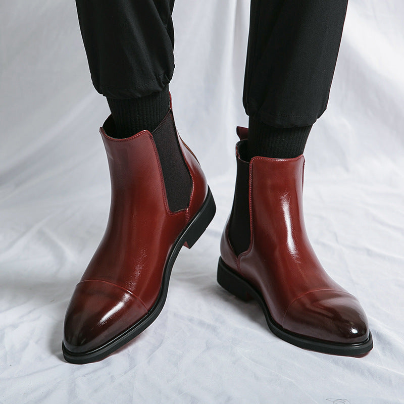 Men Boots | Chelsea Cap Toe with Elasticated Side Panels