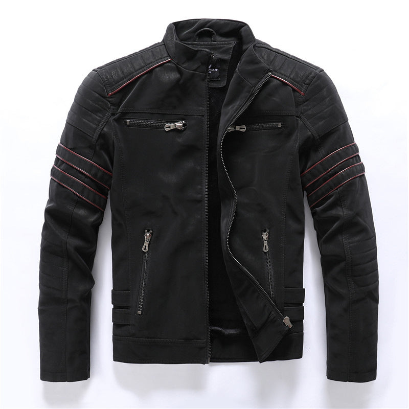 Men Jacket | Full Zip Front with Stand Collar Regular Fit