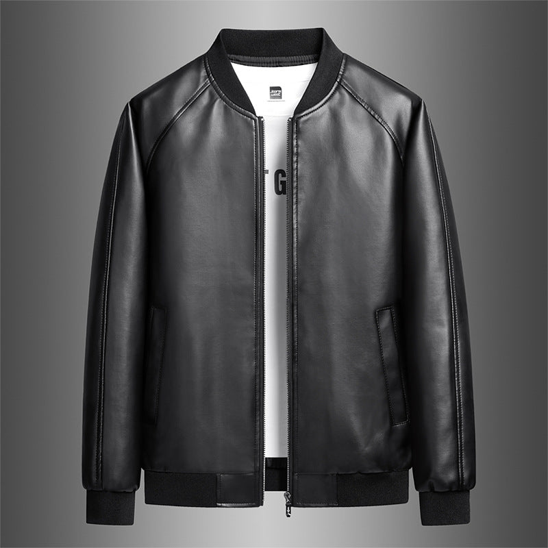 Men Jacket | Zip-Up Bomber with Raglan Sleeves and Ribbed Trim