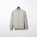 Men Jacket | Quilted Panel Front with Stand Collar Zip