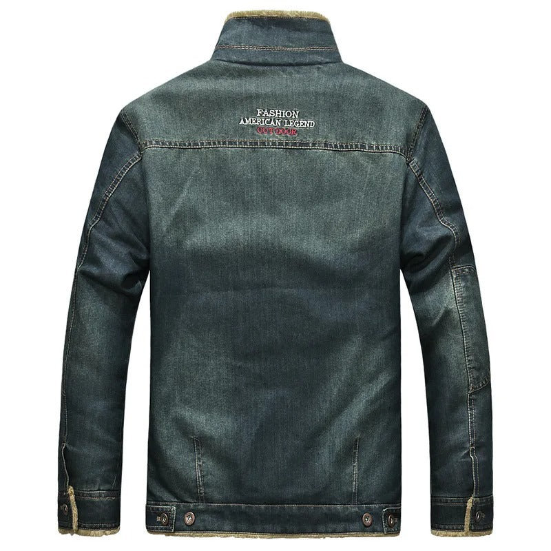 Men Jacket | Zip Front Insulated Cold Weather Straight Cut