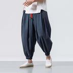 Men Trousers | Harem Fit with Elasticated Cuffs and Drawstring