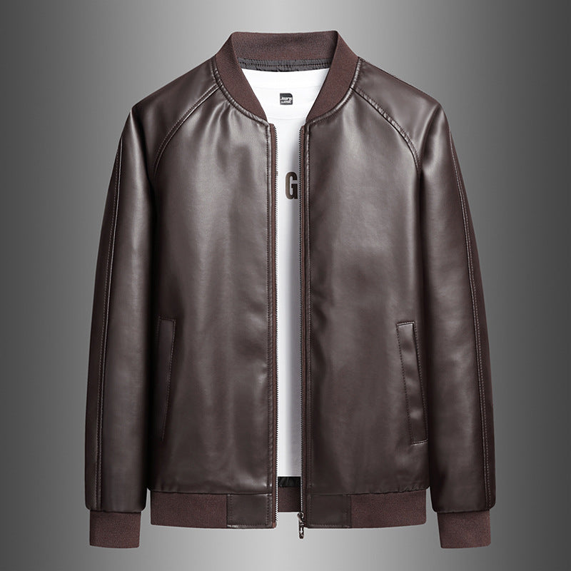 Men Jacket | Zip-Up Bomber with Raglan Sleeves and Ribbed Trim
