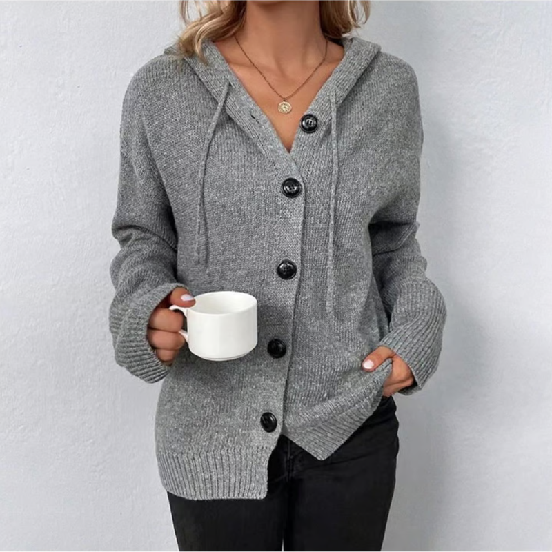 Women Cardigan | Button Closure Open Front Layering Fit