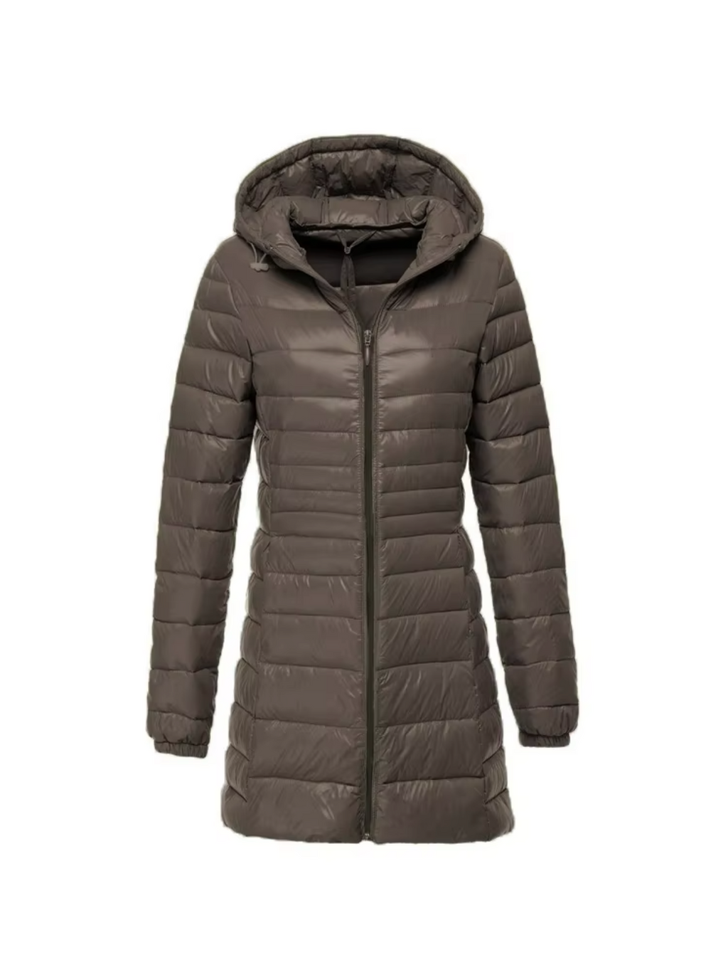 Women Coat | Quilted Hood Long Cut Cold Weather Fit
