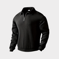 Men Sweater | Quarter-Zip Turtleneck with Geometric Knit Pattern