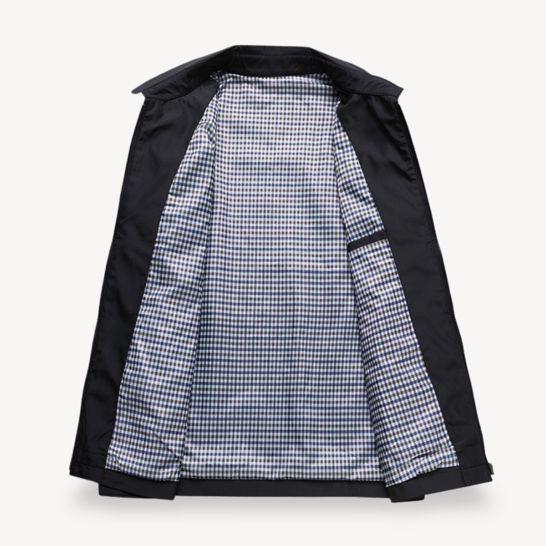 Men Jacket | Hooded Windproof Design with Zip Front Closure