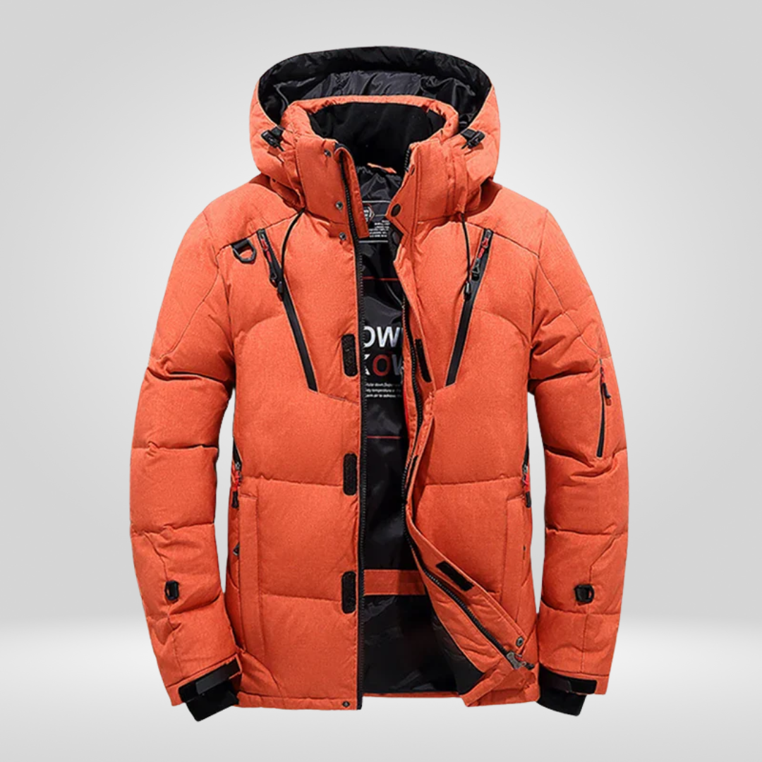 Men Jacket | Loose Fit Waterproof Windproof Full-Zip Winter