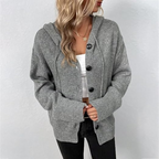 Women Cardigan | Button Closure Open Front Layering Fit