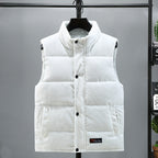 Men Set | Corduroy Puffer Vest with Snap Placket