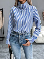 Women Shirt | Relaxed Fit with Button-Front Collar Design