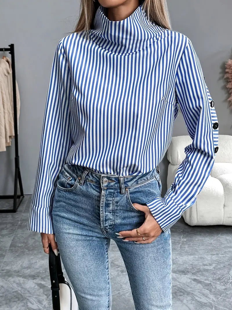 Women Shirt | Relaxed Fit with Button-Front Collar Design