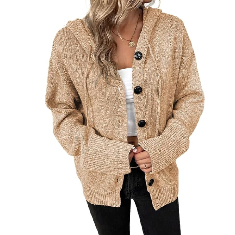 Women Cardigan | Button Closure Open Front Layering Fit