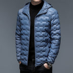 Men Jacket | Hooded Zip-Up Quilted Down Fill Regular Fit