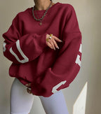 Women Sweater | Oversized Pullover with Long Sleeve Fit