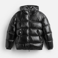 Men Puffer Jacket | Loose Fit with Attached Hood