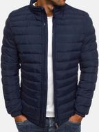 Men Puffer Jacket | Slim Fit with Full-Length Zip Closure