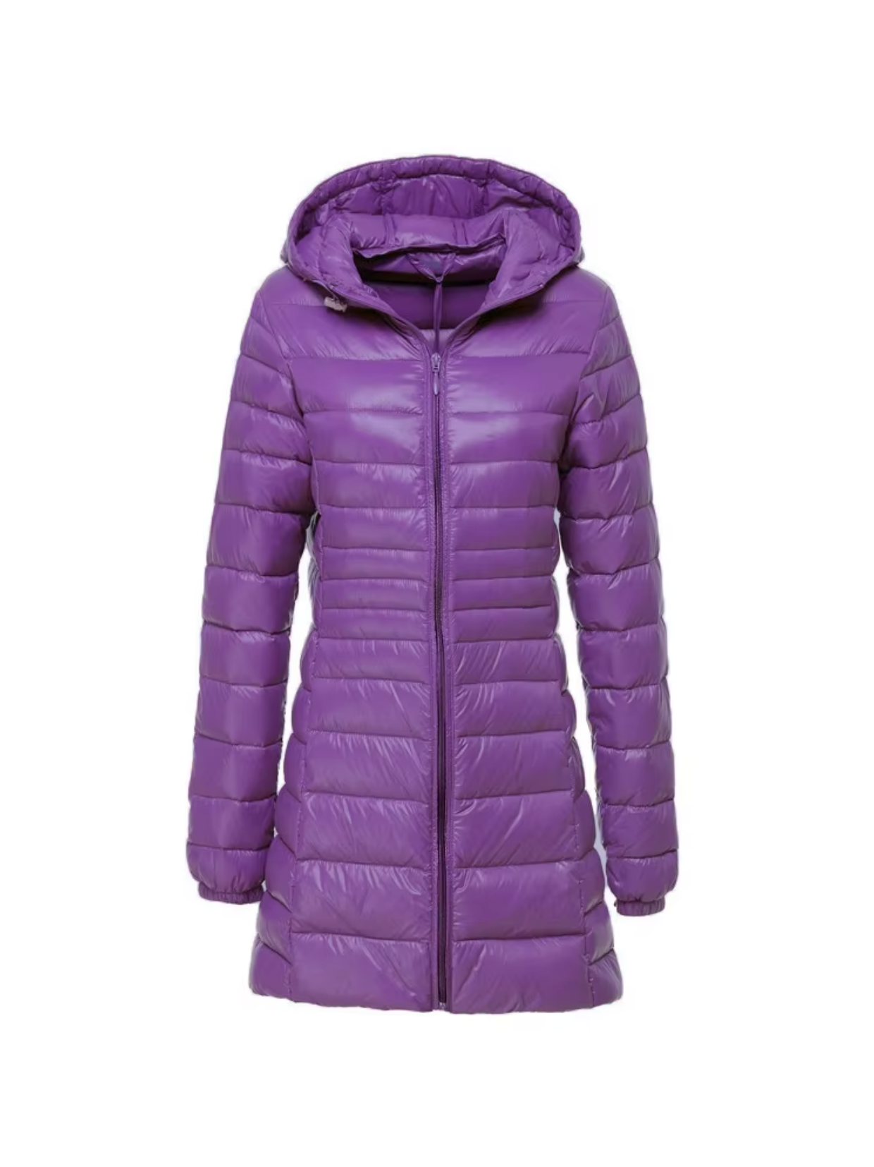 Women Coat | Quilted Hood Long Cut Cold Weather Fit