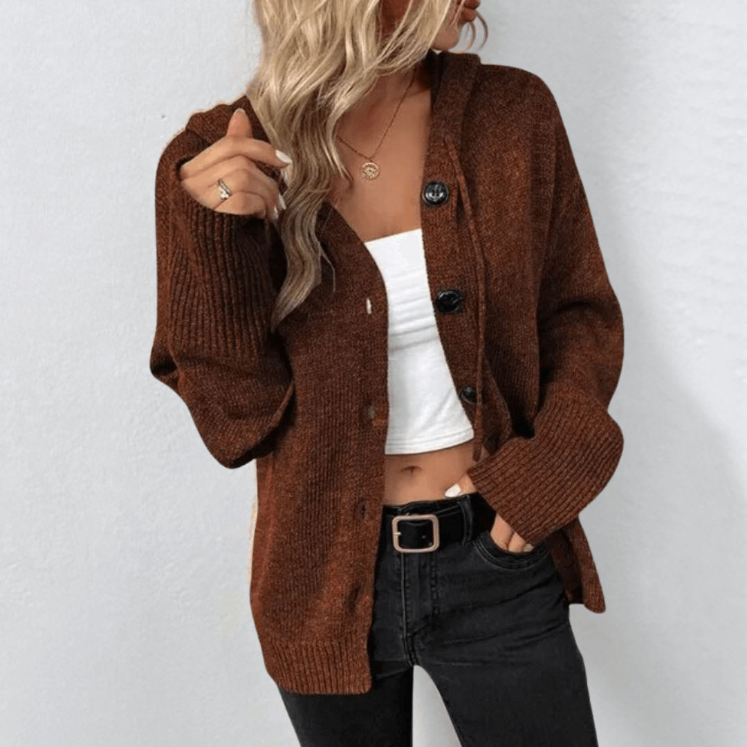 Women Cardigan | Button Closure Open Front Layering Fit