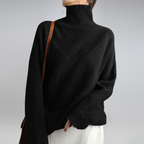 Women Sweater | Ribbed Knit Turtleneck Long Sleeve Fitted