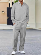 Men's Set | Zip Collar Top and Straight Leg Trousers
