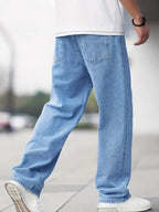 Men Jeans | Straight Leg Fit with Front Slash Pockets
