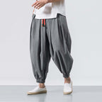 Men Trousers | Harem Fit with Elasticated Cuffs and Drawstring