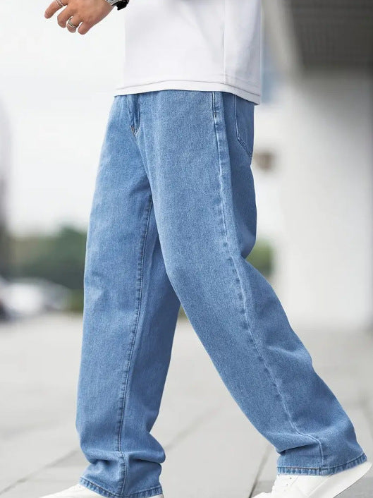 Men Jeans | Straight Leg Fit with Front Slash Pockets