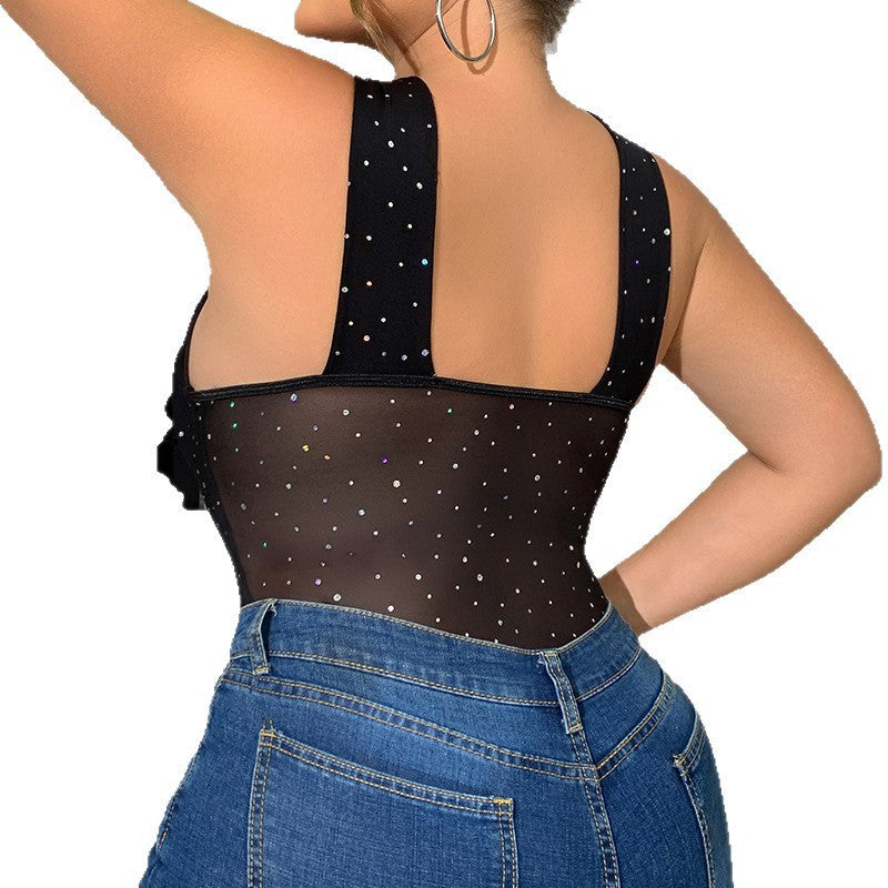 Women Suit | Sleeveless Halter Neck with Sequin Detail