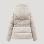 Women Coat | Quilted Belted Design with Attached Hood