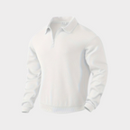 Men Sweater | Quarter-Zip Turtleneck with Geometric Knit Pattern