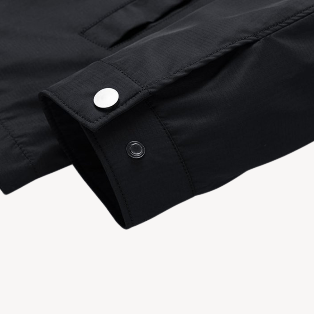 Men Jacket | Hooded Windproof Design with Zip Front Closure