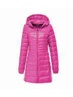 Women Coat | Quilted Hood Long Cut Cold Weather Fit